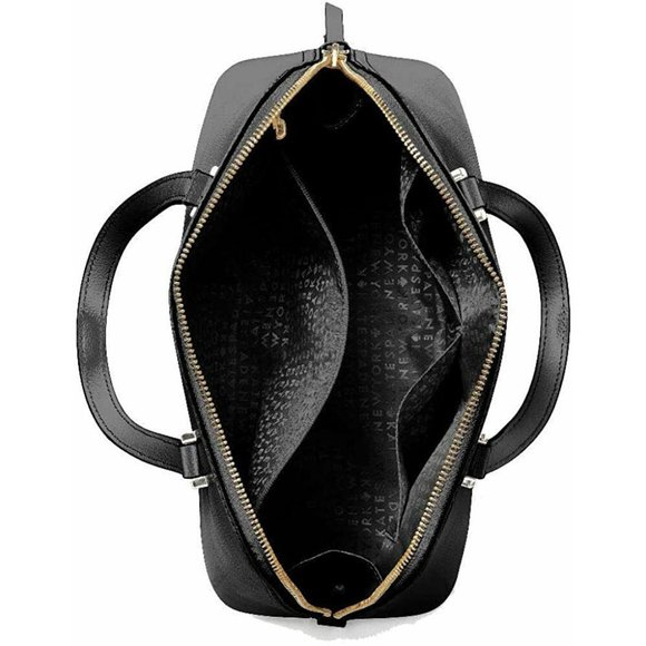 NWT $360 Kate Spade Patterson Drive Medium Dome Satchel Bag Black Leather Gold - Picture 12 of 13